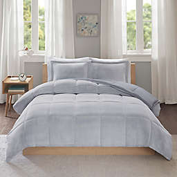 Intelligent Design Carson 3-Piece Reversible King/California King Comforter Set in Grey