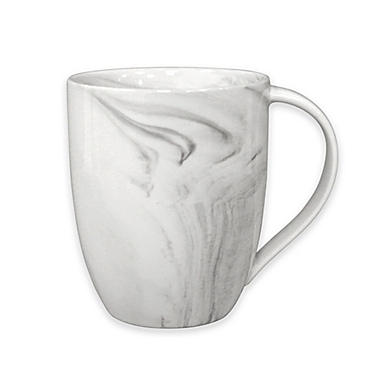 Artisanal Kitchen Supply&reg; Coupe Marbleized Coffee Mug in Grey/White. View a larger version of this product image.