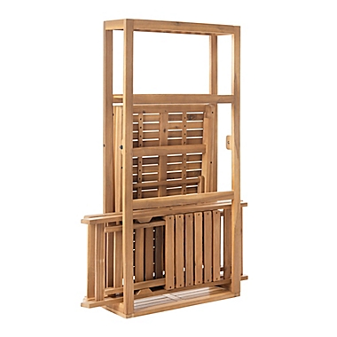 Safavieh Griffen 3-Piece Balcony Dining Cabinet Set in Natural. View a larger version of this product image.
