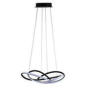 JONATHAN Y Alexia 25" Abstract Integrated LED Metal Adjustable Pendant in Black