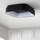 Alternate image 1 for JONATHAN Y Rafael 17.7" Integrated LED  Metal Flush Mount Ceiling Light in Black