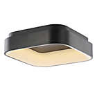 Alternate image 2 for JONATHAN Y Rafael 17.7" Integrated LED  Metal Flush Mount Ceiling Light in Black
