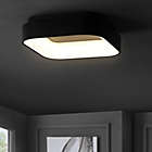 Alternate image 3 for JONATHAN Y Rafael 17.7" Integrated LED  Metal Flush Mount Ceiling Light in Black