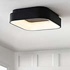 Alternate image 4 for JONATHAN Y Rafael 17.7" Integrated LED  Metal Flush Mount Ceiling Light in Black