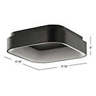 Alternate image 5 for JONATHAN Y Rafael 17.7" Integrated LED  Metal Flush Mount Ceiling Light in Black