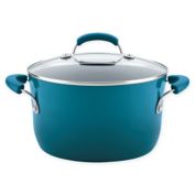 Rachael Ray&trade; Classic Brights 6 qt. Nonstick Covered Stock Pot in Marine Blue