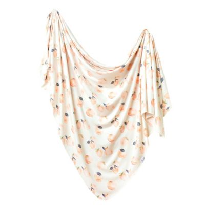 Copper Pearl&trade; Caroline Peach Swaddle Blanket in Orange/White