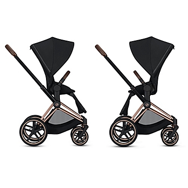 CYBEX Priam Stroller with Chrome/Black Frame and Manhattan Grey Seat. View a larger version of this product image.
