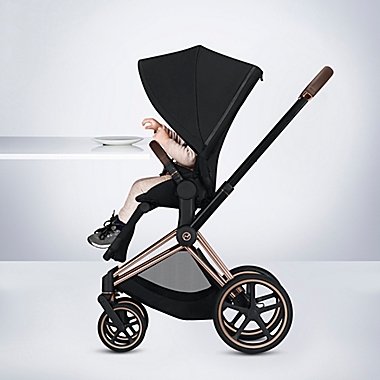 CYBEX Priam Stroller with Chrome/Black Frame and Manhattan Grey Seat. View a larger version of this product image.