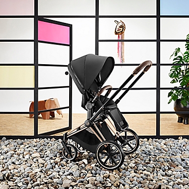 CYBEX Priam Stroller with Chrome/Black Frame and Premium Black Seat. View a larger version of this product image.