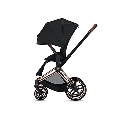 CYBEX PRIAM Stroller with Matte Black Frame and Manhattan Grey Seat. View a larger version of this product image.