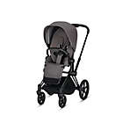 Alternate image 0 for CYBEX PRIAM Stroller with Matte Black Frame and Manhattan Grey Seat