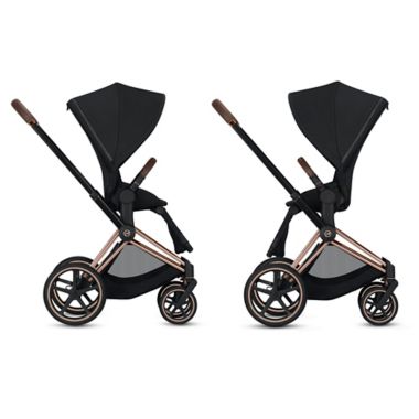 CYBEX PRIAM Stroller with Matte Black Frame and Premium Black Seat. View a larger version of this product image.