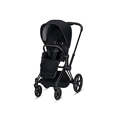 CYBEX Priam Stroller with Matte Black Frame and Premium Black Seat. View a larger version of this product image.