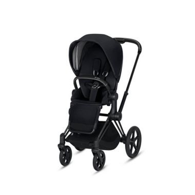 CYBEX PRIAM Stroller with Matte Black Frame and Premium Black Seat. View a larger version of this product image.