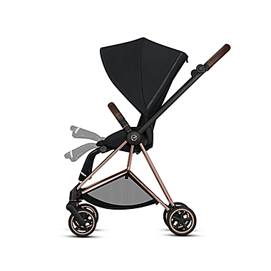 CYBEX Mios Stroller with Rose Gold Frame and Premium Black Seat. View a larger version of this product image.