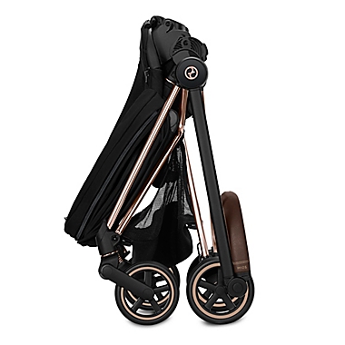 CYBEX Mios Stroller with Rose Gold Frame and Premium Black Seat. View a larger version of this product image.