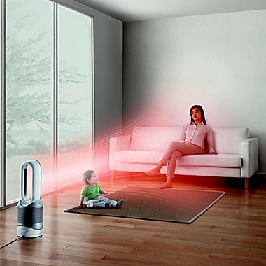 Dyson Pure Hot+Cool&trade; HP01 Purifying Heater & Fan in White/Silver. View a larger version of this product image.