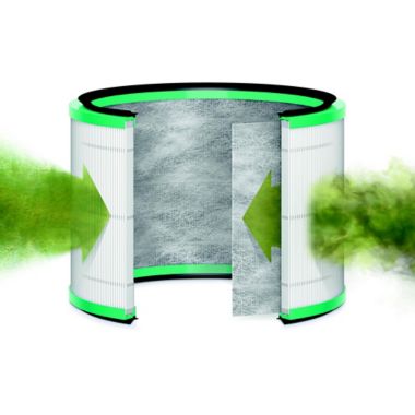 Dyson Pure Hot+Cool&trade; HP01 Purifying Heater & Fan in White/Silver. View a larger version of this product image.