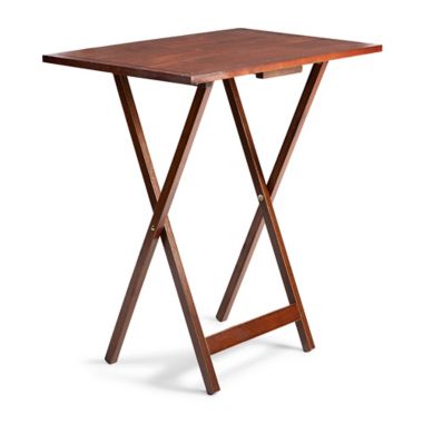 Farmhouse 5-Piece Oversized Snack Table Set in Walnut. View a larger version of this product image.