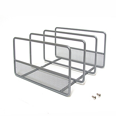 ORG Vertical Mesh Organizer Rack in Brushed Silver. View a larger version of this product image.