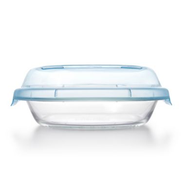 OXO Good Grips&reg; Covered Pie Dish in Light Blue. View a larger version of this product image.