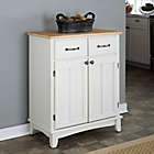 Alternate image 1 for Home Styles Small Buffet/Server with Natural Wood Top in White