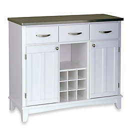Home Styles Large Buffet/Server with Stainless Steel Top