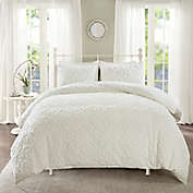 Madison Park Sabrina 3-Piece Full/Queen Duvet Cover Set in White
