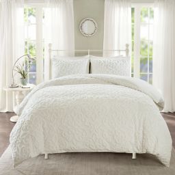 Madison Park Sabrina 3-Piece King/California King Duvet Cover Set in White