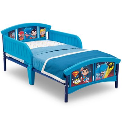 blue toddler bed