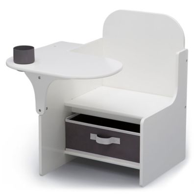 childrens white desk with drawers