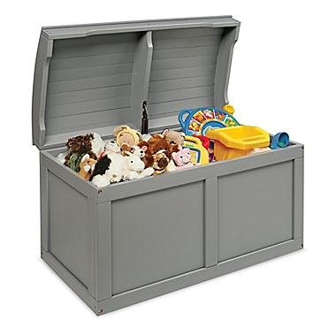 Badger Basket Barrel Top Toy Box in Grey. View a larger version of this product image.