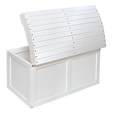 Badger Basket Barrel Top Toy Box in White. View a larger version of this product image.