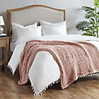 Alternate image 1 for Madison Park Chunky Double Knit Throw Blanket in Blush
