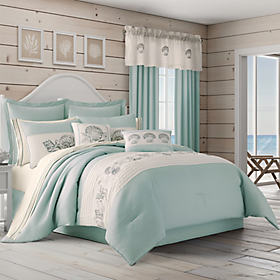 Details about   Harbor House 4-Piece Maya Bay Cotton Embroidered Oversized Comforter Set Cal Ki 