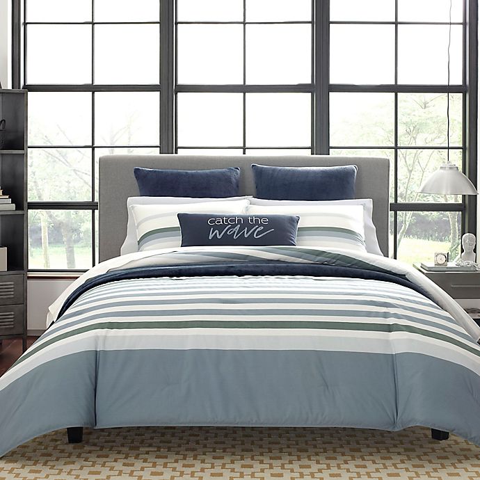 Nautica Lansier Comforter Set Bed, Blue And Gray Twin Bedding
