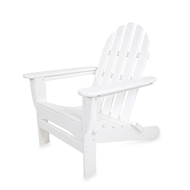 POLYWOOD&reg; Folding Adirondack Chair in White. View a larger version of this product image.