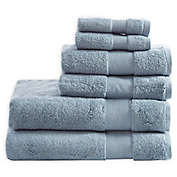 Madison Park Signature Turkish Cotton 6-Piece Bath Towel Set in Blue