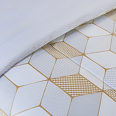 Soho Reversible Full/Queen Comforter Set in Gold. View a larger version of this product image.