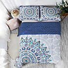 Alternate image 3 for Heather Medallion Reversible Twin/Twin XL Duvet Cover Set in White