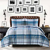 Griffin Plaid Twin XL Comforter Set in Blue