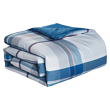 Griffin Plaid Twin XL Comforter Set in Blue. View a larger version of this product image.
