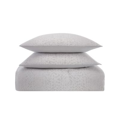 Christian Siriano NY&reg; Jasper 2- Piece Twin XL Duvet Set in Grey. View a larger version of this product image.