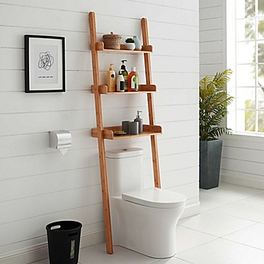 Haven&trade; No Tools Slim Bamboo Over-the-Toilet Space Saver. View a larger version of this product image.