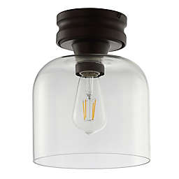 Jonathan Y Domenic Flush-Mount Ceiling Fixture with Glass Shade