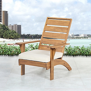 Linon Home Portland Outdoor Conversation Chair in Brown. View a larger version of this product image.