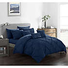 Alternate image 1 for Chic Home Salvatore 10-Piece Queen Comforter Set in Navy