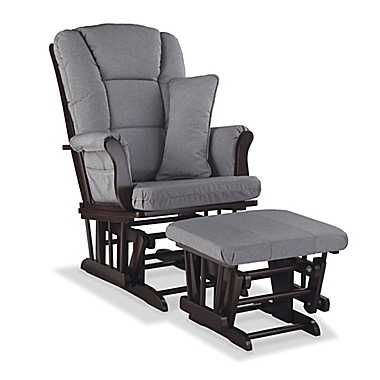 Storkcraft&trade; Tuscany Glider and Ottoman Set in Espresso/Grey. View a larger version of this product image.