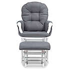Alternate image 2 for Storkcraft&trade; Hoop Glider and Ottoman in White/Grey